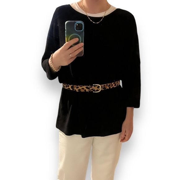 Aritzia Sweaters - Aritzia Wilfred Black Blanchard Sweater Linen Size Large